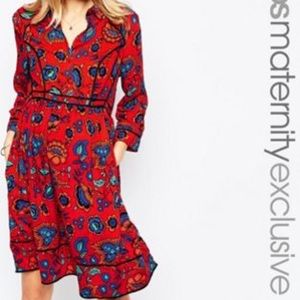 ASOS Shirt Dress in Folk Print